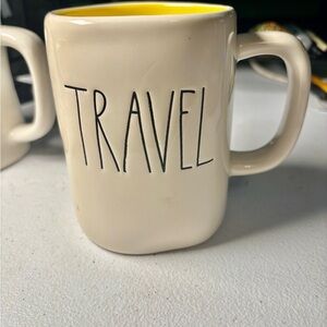 Rae Dunn Cream and Yellow Ceramic Mug